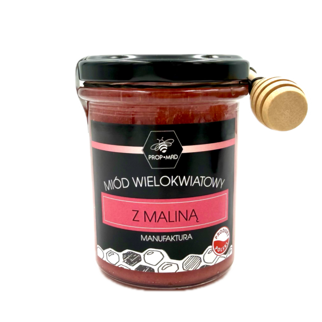 miód wielokwiatowy z maliną